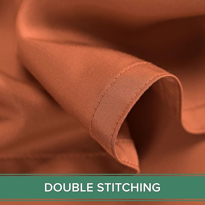 Pure Bamboo California King Sheets, Genuine 100% Organic Viscose Derived from Bamboo Bed Sheet Set, Soft & Cooling, Double Stitching, 2 Year Quality Promise (California King, Terracotta)