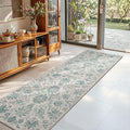 jinchan Torino Runner Rugs 2x6 Vintage-Inspired Floral Design Machine Washable Non-Slip Ultra-Thin Low Pile Rubber Backing Runner Rug for Kitchen Hallway Laundry Room Entryway