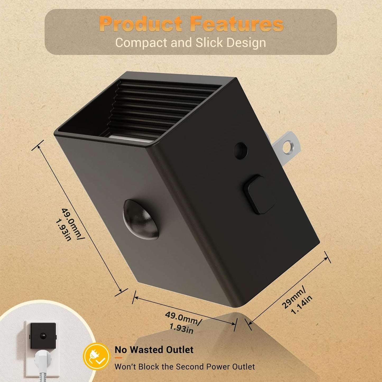 JandCase Motion Sensor Night Light, Night Lights Plug into Wall with Adjustable Brightness, Motion Activated Night Light, 3000K Warm White, for Kids Bathroom Hallway Kitchen Bedroom[4 Pack]