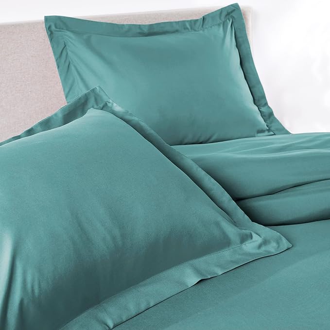 PeachSkinSheets 1500tc Level of Softness Soft Cooling Duvet Cover Set | King/Cali King Size - The Real Teal