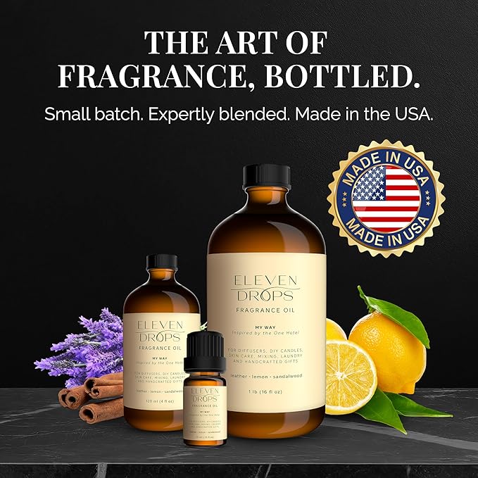 My Way Diffuser Oil - Premium Fragrance Oil Inspired by The One Hotel - Invigorating My Way Scent for Cold Air Diffusers, Home, Office, DIY Candles, Mixing, Lasting, Pet Friendly, 16oz