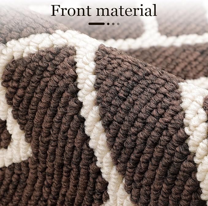 hicorfe Indoor Doormat,Front Back Door Mat Rubber Backing Non Slip Door Mats 24"x35" Absorbent Resist Dirt Entrance Doormat Inside Floor Mats for Entryway Washable Low-Profile(Light Brown)