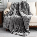Uttermara Weighted Blanket King Size 20 LBS for Adult, Sherpa Weighted Blankets with Soft Plush Flannel, Cozy Fluffy Warm Sherpa Bed Blanket, Winter Thick Heavy Blanket, 90x90 Inches Grey