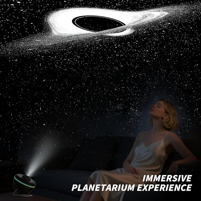 Galaxy Projector, Star Projectors Home Planetarium Space Ceiling Starry Sky Night Light with Light Strip, Meteor and Galaxy Projector & 2 Films Set for Kid Adult