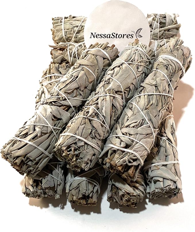 NessaStores - California White Sage Smudge Stick Incense 6" Bundle #JC-162 (36 pcs)
