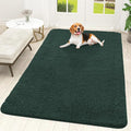 OLANLY Dog Door Mat for Muddy Paws 70x46, Absorbs Moisture and Dirt, Absorbent Non-Slip Washable Doormat, Quick Dry Chenille Mud Mat, Entry Indoor Entryway Carpet for Inside Floor, Blackish Green