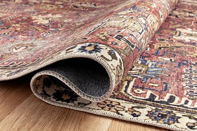 Loloi Chris Loves Julia Jules Collection JUL-01 Merlot/Multi 2'-6'' x 12'-0'', .13" Pile Height, Runner Rug