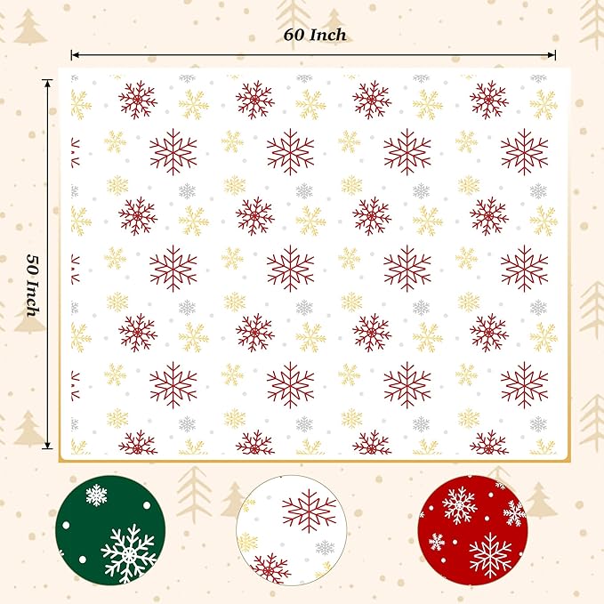 Touchat Christmas Throw Blanket, Fuzzy Fluffy Soft Cozy Blanket, Fleece Flannel Plush Microfiber Blanket for Couch Bed Sofa (50" X 60",White Snowflake)