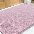 OLANLY Dog Door Mat for Muddy Paws 34x21, Absorbs Moisture and Dirt, Absorbent Non-Slip Washable Doormat, Quick Dry Chenille Mud Mat for Dogs, Entry Indoor Entryway Carpet for Inside Floor, Dusty Rose