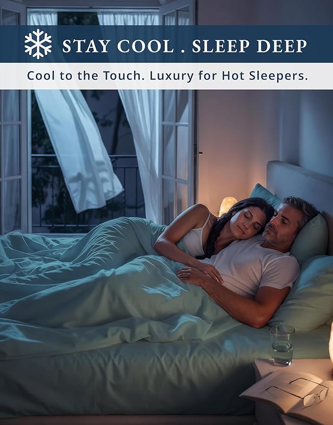 LANE LINEN Ultra Soft California King Sheets Set - 1000 Thread Count, 100% Egyptian Cotton Fully Elasticized with French Seam on Fitted Hotel Like Thick Luxury Cal King Bed Sheets- French Blue