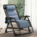 DoCred Comfy Folding Recliner Chair for Bedroom, Living Room & Patio - Ice Touch Lounge Chair with Removable Tray for Indoor Outdoor