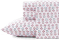 Tommy Bahama - Queen Sheets, Cotton Percale Coastal Bedding Set with Matching Pillowcases, Crisp & Cool, Coastal Room Essentials (Pineapple Splash Pink, Queen)