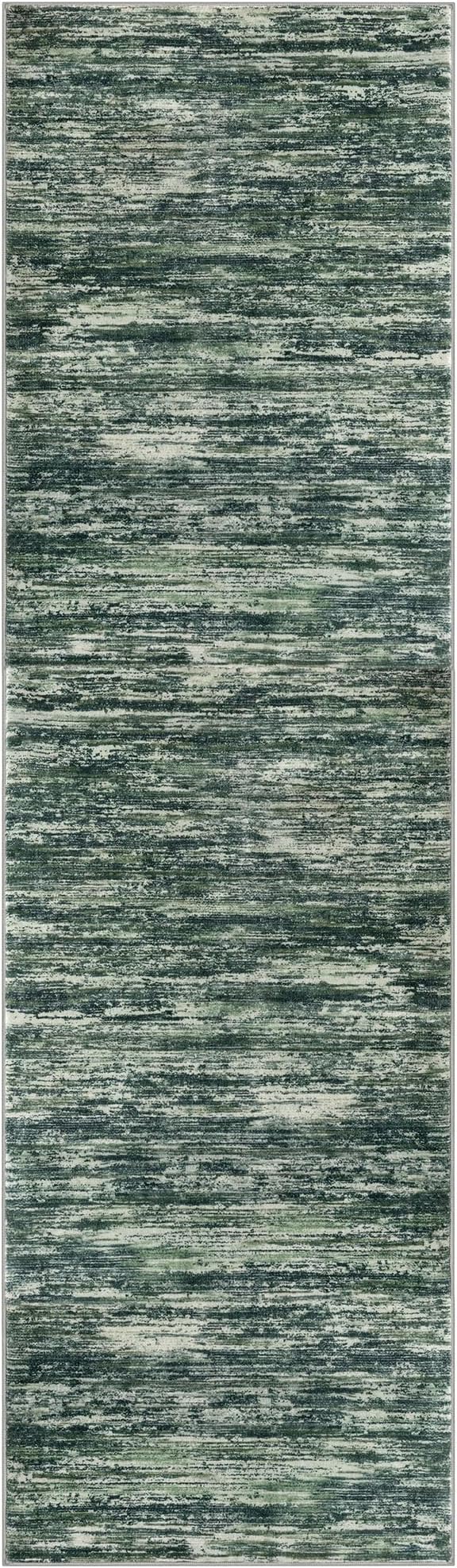 2x7 Modern Abstract Runner Rug for Hallways, Dark Green Super Soft Hallway Decor Kitchen Rugs with Non-Slip, Non-Shedding Washable Rug for Hallways Entryway Bedroom Indoor