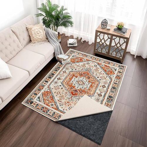100% Waterproof Rug pad, 2x3 ft Area Rug Non-Slip Rug Pads, 1/4" Thick Carpet Pads for All Floors and finishes, Felt pad for Hardwood Floors, Keep Carpets in Place Soft and Secure