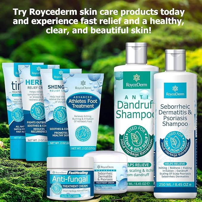 Roycederm Extra Strength Athletes Foot Treatment Cream - Powerful Antifungal Relief for Itching and Burning - Suitable for Men and Women