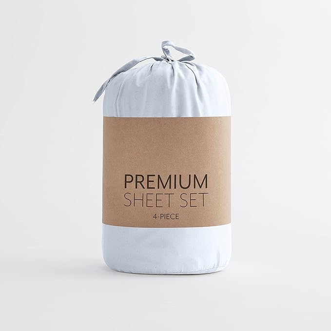 Linen Market Bed Sheets for Twin Size Bed (Light Blue) - Sleep Better Than Ever with These Soft and Cooling Twin Sheets - Deep Pocket Fits 16" Thick Beds - 3 Piece Twin Sheet Set