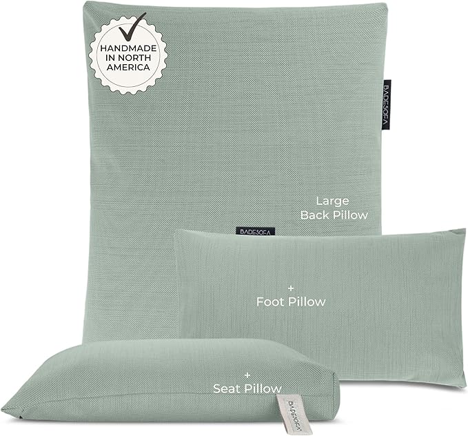 BADESOFA® Luxury Bath Pillows for Tub Full Body Set - 3-Piece Bath Pillow Set with Premium Materials & CleanDry+ - Bathtub Pillows for Head and Neck Support - Tub Pillow for Bathtub in Green