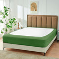 Biscaynebay Decorative Box Spring Cover Full & Full XL Size, Sage Luxurious Jersey Knitting Stretchy Wrap Around 4 Sides Bed Skirt for Home/Hotels, Easy Fit Wrinkle & Fade Free Machine Washable