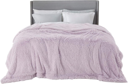 Bedsure GentleSoft Fluffy Lavender Purple King Size Blanket for Bed, Thick Soft Sherpa Faux Fur Fleece Bedding Fuzzy Plush Winter Warm Large King Blanket, Cozy Purple Gifts for Men Women, 108x90