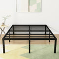 18 Inch Queen Bed Frame Heavy Duty Metal Platform No Box Spring Needed, Maximum Storage, Easy Assembly, Noise Free, Black