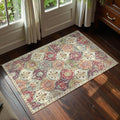 Lahome Moroccan Trellis Washable Orange Rug, 2x3 Entryway Rugs for Kitchen Bathroom, Non-Slip Indoor Door Mat Ultra-Thin, Small Throw Carpet for Bedroom Entry, Orange/Terracotta
