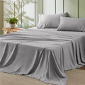 Bedsure Full Size Bed Sheets - 4 Pieces Soft Full Sheet Set - Breathable & Cooling - Hotel Luxury - Easy Care Polyester Microfiber Bedding for Women, Men, Grey