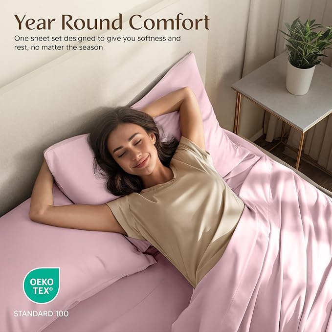 Utopia Bedding Queen Bed Sheets Set - 4 Piece Bedding - Brushed Microfiber - Shrinkage and Fade Resistant - Easy Care (Crystal Pink)