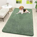 OLANLY Dog Door Mat for Muddy Paws 59x32, Absorbs Moisture and Dirt, Absorbent Non-Slip Washable Doormat, Quick Dry Chenille Mud Mat, Entry Indoor Entryway Carpet for Inside Floor, Olive Green