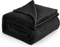 Bedsure GentleSoft Fleece Bed Blankets Large Size Black - Soft Lightweight Fuzzy Cozy Luxury Oversized King Blanket Microfiber, Room Home Decor Gifts for Women and Men, 120x120 inches