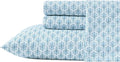Tommy Bahama - King Sheet Set, Super Soft Cotton Percale Bedding with Matching Shams, Tropical Bedding Set, Oeko-Tex Certified (Coastal Batik Blue, King)