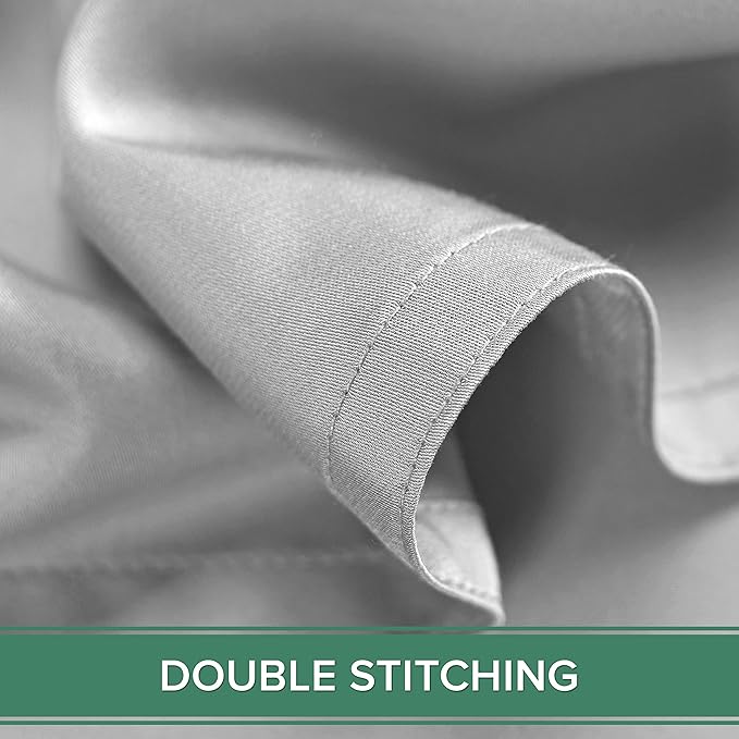 Pure Bamboo California King Sheets, Genuine 100% Organic Viscose Derived from Bamboo Bed Sheet Set, Soft & Cooling, Double Stitching, 2 Year Quality Promise (California King, Silver Pearl)
