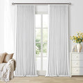 Pure White 96 Inch Blackout Pinch Pleated Curtains 2 Panel Set for Living Room Darkening Thick Linen Textured 100% Black Out Drapes 96 Inches Long Pinch Pleat Light Blocking Bedroom Soft Snow White