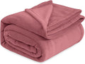 Bedsure GentleSoft Fleece Bed Blankets Queen Size Dusty Rose - Soft Lightweight Plush Fuzzy Cozy Luxury Blanket Microfiber, 90x90 inches