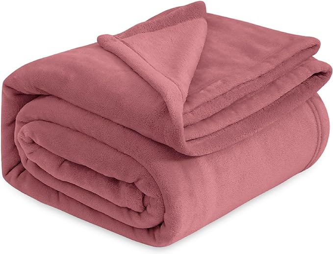 Bedsure GentleSoft Fleece King Size Blankets for Bed Dusty Rose - Soft Lightweight Plush Cozy Fuzzy Luxury Microfiber, 108x90 inches