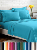 Bare Home Hotel Luxury Twin XL Sheet Set, Extra Soft - 4 Piece Set - Deep Pockets - Easy Fit - Cooling & Breathable - Wrinkle, Fade, Stain Resistant - Includes 2 Pillowcases (Twin XL, Aqua)
