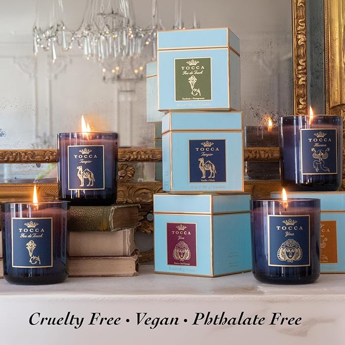 TOCCA Chamonix 10oz Candle - Rosemary & Pine Scented, Hand Poured Soy-Wax Blend with 100% Cotton Wick, 60 Hour Burn Time