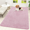 OLANLY Dog Door Mat for Muddy Paws 59x35, Absorbs Moisture and Dirt, Absorbent Non-Slip Washable Doormat, Quick Dry Chenille Mud Mat for Dogs, Entry Indoor Entryway Carpet for Inside Floor, Dusty Rose