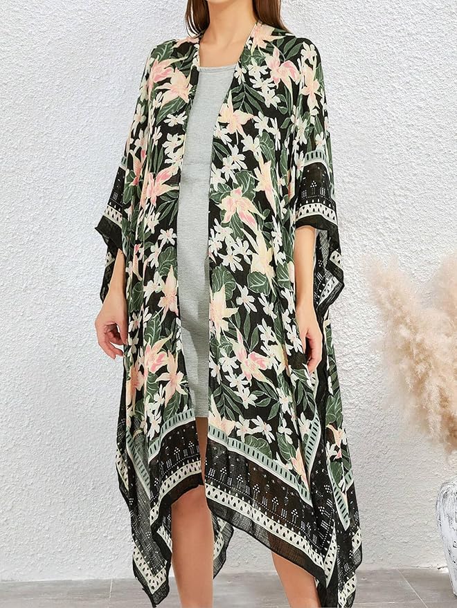 Moss Rose Women Summer Bikini Kimono Bathing Suit Cover Ups for Swimwear