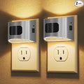 DORESshop LED Night Light[2 Pack], Silver Night Lights Plug into Wall, 3 Mode Plug in Night Light with Motion Sensor, Dusk to Dawn Sensor, Nightlights for Adults, Bedroom, Bathroom, Hallway
