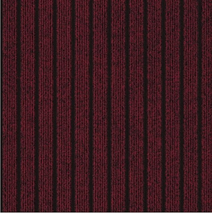 Ottomanson Mud Mat 2' x 2' Entryway Rug - Non-Slip Scraper Doormat for Muddy Paws, Dirt Trapping Indoor/Outdoor Mat for High-Traffic Areas, Kitchen, Garage, Patio, Red