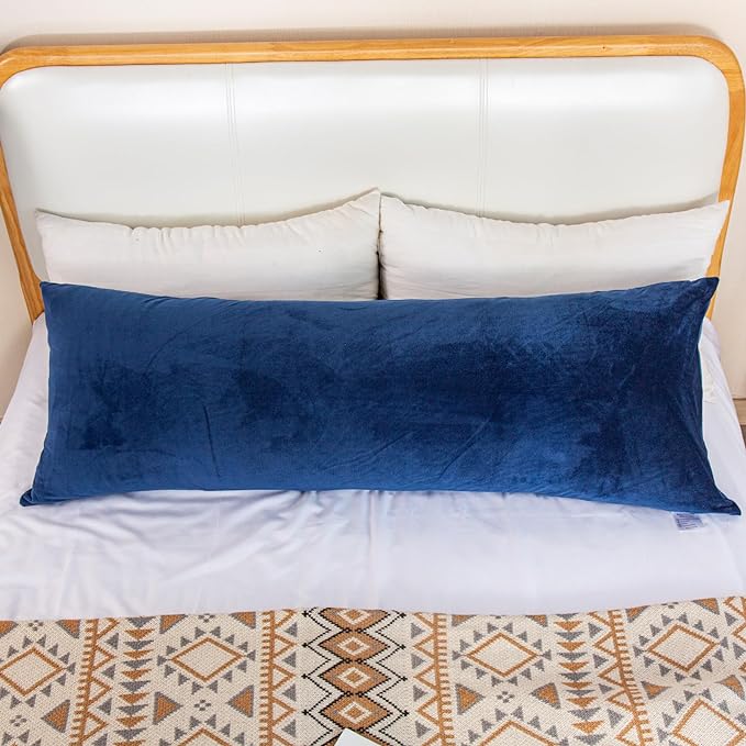 Body Pillow, Memory Foam Body Pillows for Adults Sleeping, Long Pillow for Bed, Big Large Firm Full Body Pillow for Side Sleeper, 20x54 Inch, Navy Blue