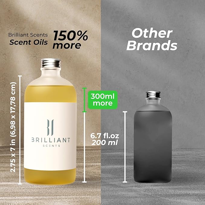 Brilliant Scents Atlantis Escape Fragrance Oil 120ml - Premium Diffuser Oil for Home, Office, Hotels - Long Lasting, Plant-Based, Meets IFRA Standards, USA-Made - Neroli, Orange Blossom, Vanilla