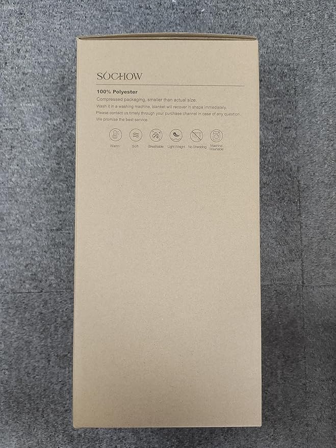 SOCHOW Sherpa Fleece Throw Blanket, Double-Sided Super Soft Luxurious Plush Blanket Twin Size 60 inchx80 inch, Caramel