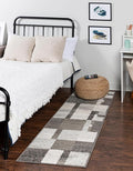 Unique Loom Autumn Collection Area Rug - Providence (2' x 6' 1" Runner, Gray/ Ivory)