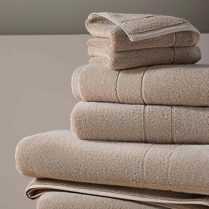Brooklinen Super-Plush Turkish Cotton Washcloths Set of 2 Cotton, 820 GSM, Highly Absorbent, Machine Washable, Perfect for Home & Bathroom (13" x 13", Driftwood)