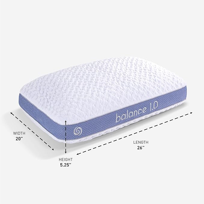 Bedgear Balance 3.0 Cooling Pillow – Moisture-Wicking Performance Bed Pillow for Hot Sleepers, Medium Support, Air-X Mesh, Dri-Tec Cover, Washable