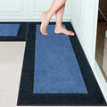Machine Washable (24" x 36"+ 24" x 60"') Runner Rugs Set of 2, Non Slip Kitchen Mats for Floor, Absorbent Entryway Rug for Kitchen, Bedroom, Hallway, Bathroom, Door (Roll Packing)