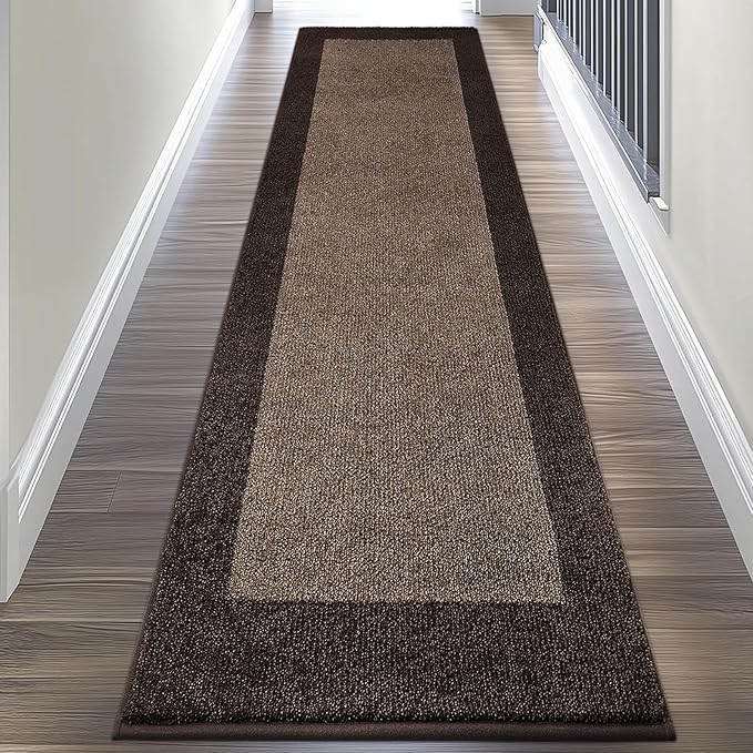 Machine Washable Kitchen Rug 24" x 96", Non Slip Kitchen Mat for Floor, Absorbent Entrance Runner Rug for Bedroom, Hallway, Bathroom, Door (Roll Packing)