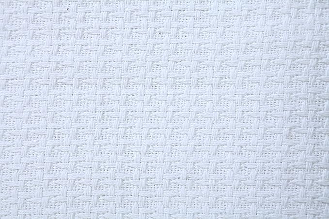HILLFAIR 100% Combed Cotton Blanket– Queen Bed Blanket– Soft Cozy Warm Multipurpose Throws for Luxury Home Decor– 90 x 90 inch Queen Size Cotton Blankets for Beds- Bed Blankets for All Season- White
