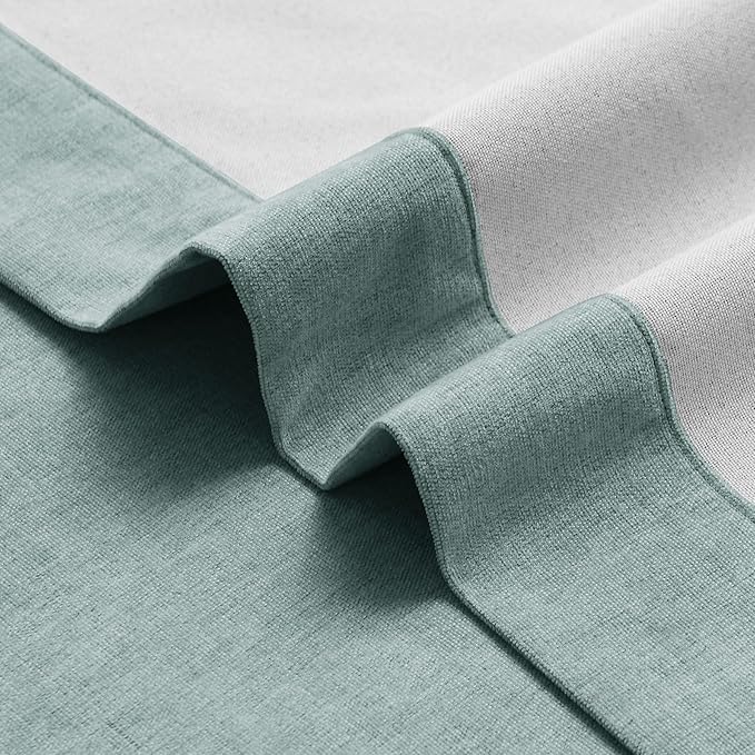 Macochico 100% Blackout Curtains Luxury Chenille Curtains for Living Room Thermal Blackout Curtains for Bedroom Hotel Banquet Classic Decor Teal Curtains with Tieback 72" Wx96 L Grommet 1 Panel